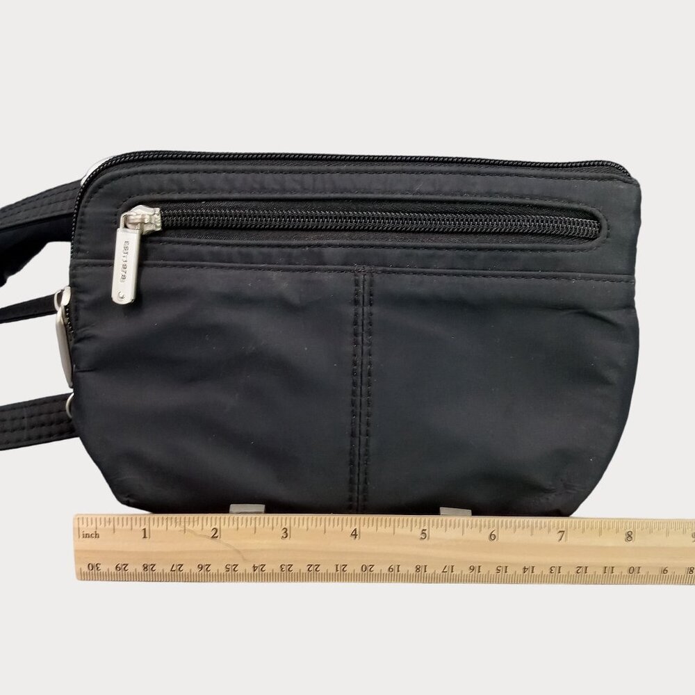 Travelon Crossbody Bag Black Nylon Adjustable Strap Compartments Secure Zipper - Picture 12 of 12